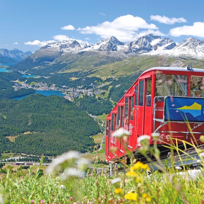 Funicular railway on Muottas Muragl