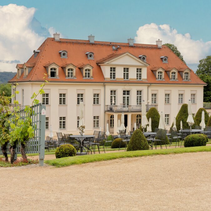 Château Wackerbarth à Radebeul avec parc et vignobles | © Shutterstock 2508742219